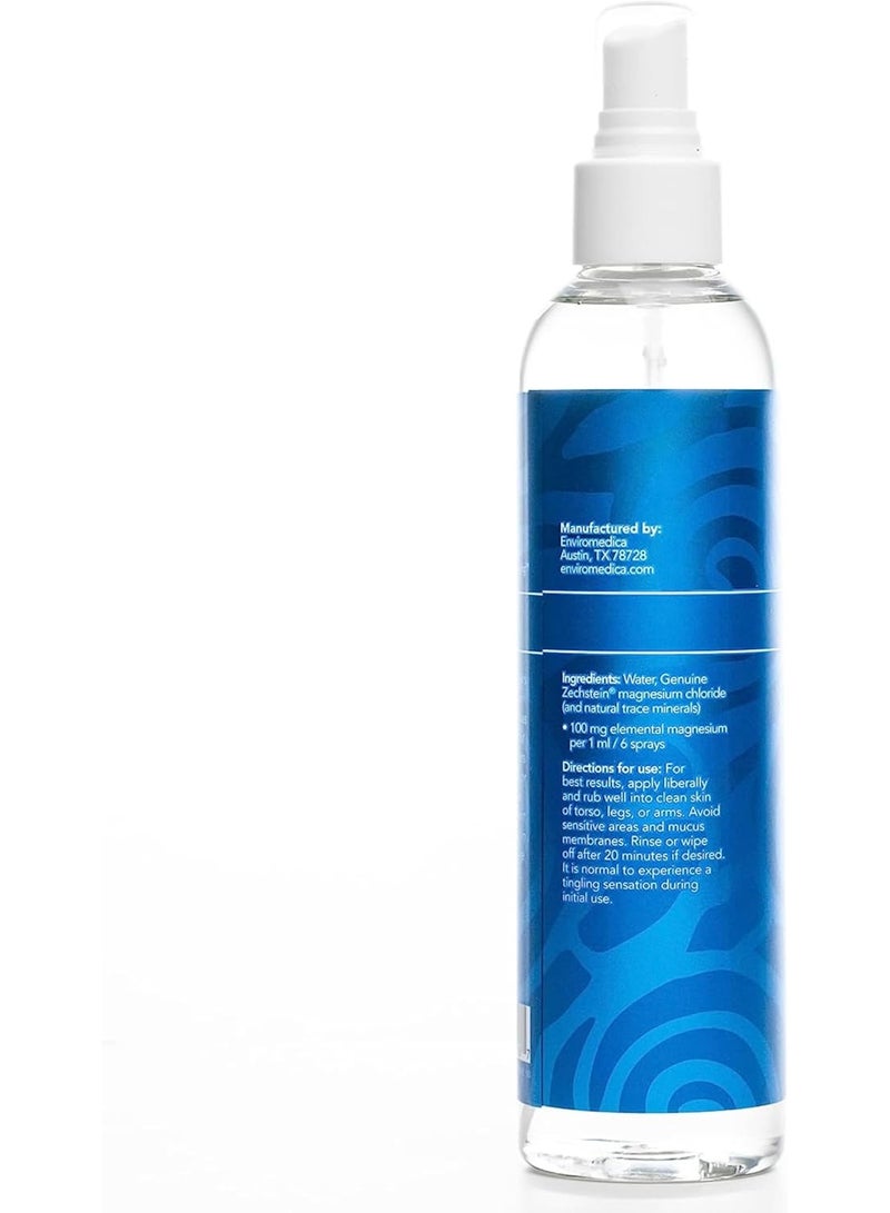 Ancient Minerals Magnesium Oil Spray Bottle of Pure Genuine Zechstein Magnesium Chloride - Topical Magnesium for Skin Application (8oz) - Image 2